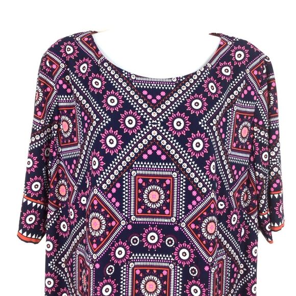 ELIZA J Scuba Knit Short Sleeve Round Neck Shift Dress 16W - Picture 2 of 6